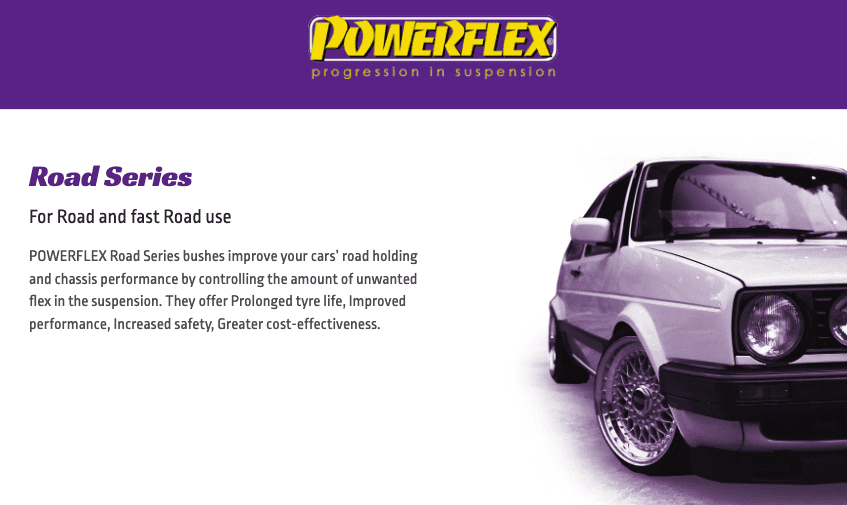 POWERFLEX REAR ARB BUSHING BUSH 22MM PFR85-1513-22 FOR VW CADDY MK3 TYP 2K (2004 - 06/2010)