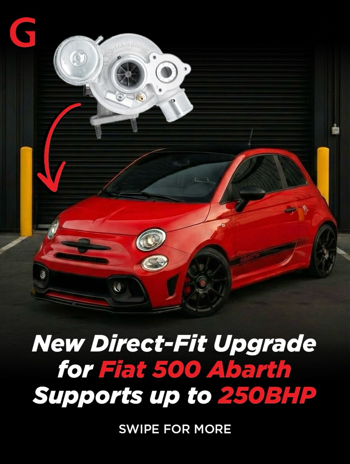 Garrett PowerMax Turbo Upgrade – Abarth 500/595/695 (Direct Fit)